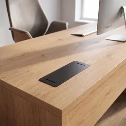Billenő aljzat AMBIENTE SCHUKO 3x230V + USB A-C / Matt fekete