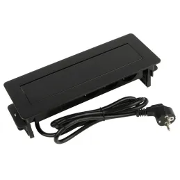 Billenő aljzat AMBIENTE SCHUKO 3x230V + USB A-C / Matt fekete