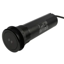 Kihúzható AVION SCHUKO 2x230V + USB A-C és indukciós töltéssel / Matt fekete