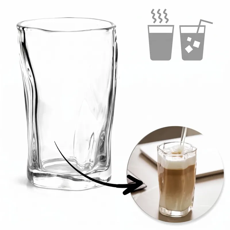WAVE 275 ml-es boroszilikát kávéspohár / Átlátszó