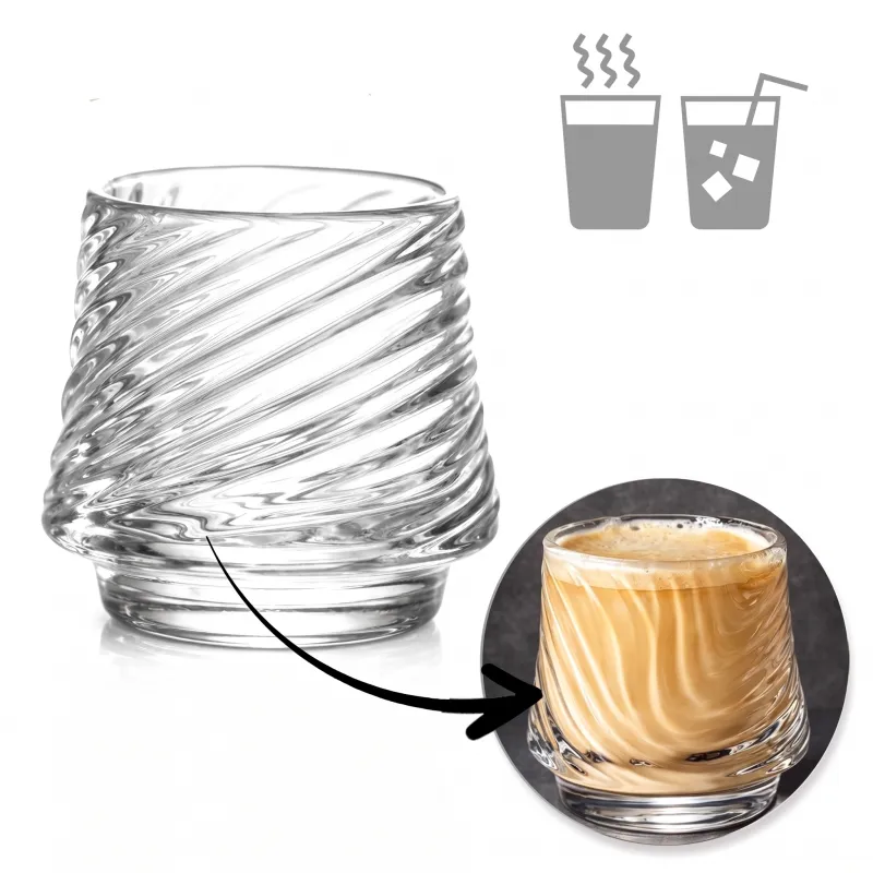 GROOVE 150 ml boroszilikát kávéspohár / Átlátszó
