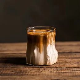 WOOD 300 ml-es boroszilikát kávéspohár / Átlátszó