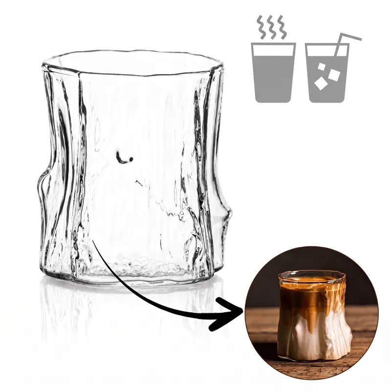 WOOD 300 ml-es boroszilikát kávéspohár / Átlátszó