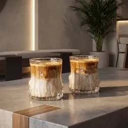 WOOD 300 ml-es boroszilikát kávéspohár / Átlátszó