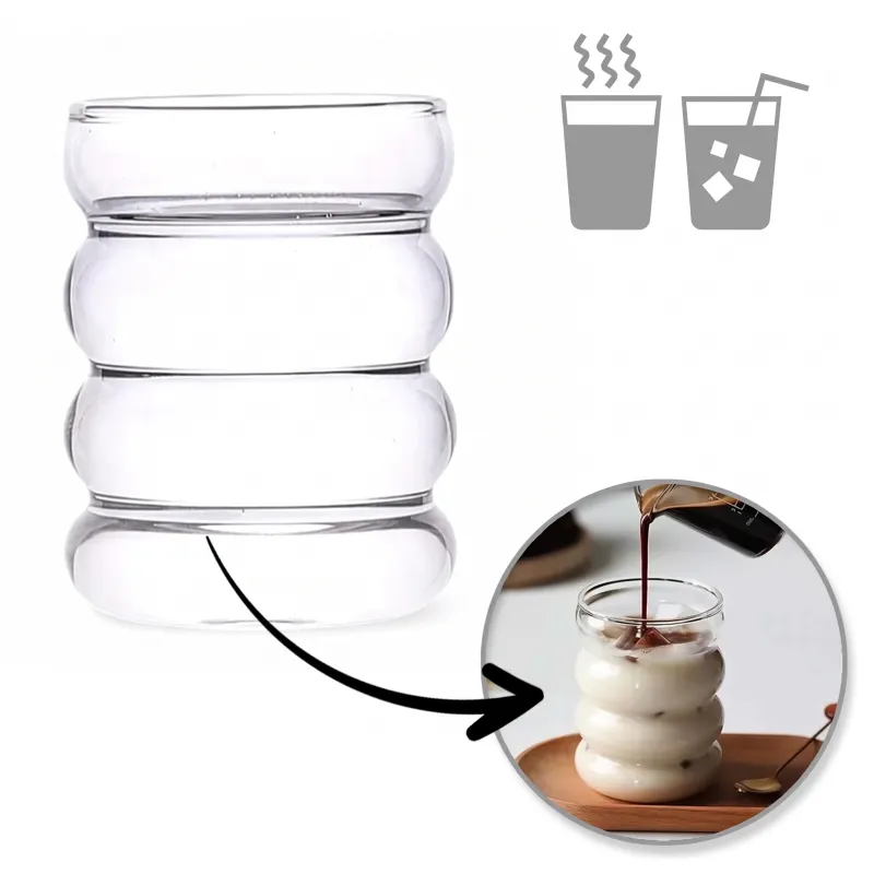 Boroszilikát kávés pohár BUBLLE 350 ml / Átlátszó