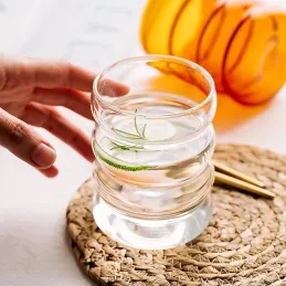 Boroszilikát kávés pohár BUBLLE 350 ml / Átlátszó