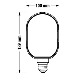 Dekoratív LED izzó TANGO 4W / Füstös barna