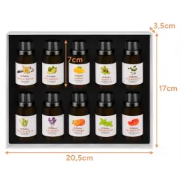 10 db-os illóolaj szett aroma diffúzorhoz / 15 ml