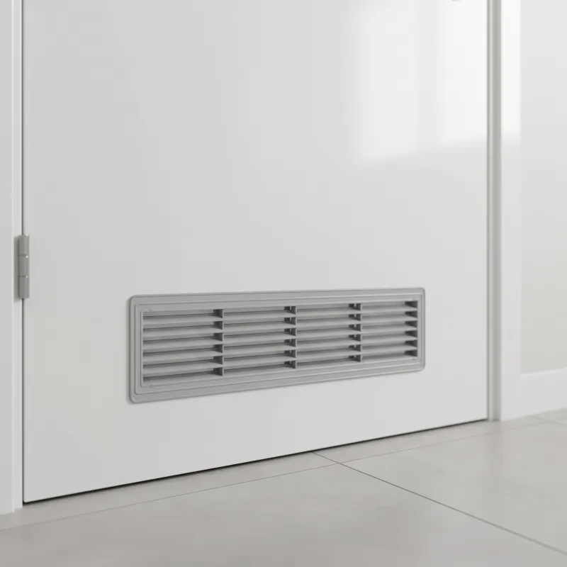 Kétoldalas szellőzőrács ajtóba 430 x 115 mm / Szürke
