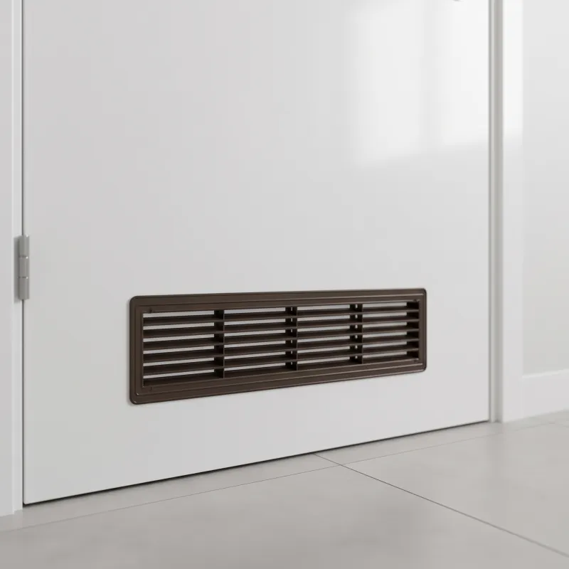 Kétoldalas szellőzőrács ajtóba 430 x 115 mm / Sötétbarna