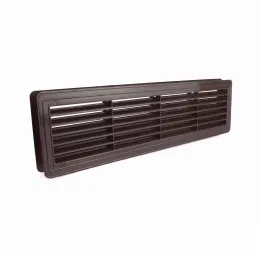 Kétoldalas szellőzőrács ajtóba 430 x 115 mm / Sötétbarna