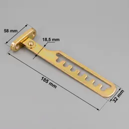 Ablakzáró vasalat - 2 db / Sárga cink