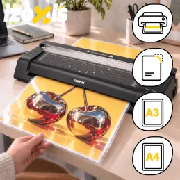 Laminálógép papírvágóval EASY / Fekete
