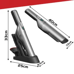 Vezeték nélküli kézi porszívó ULTRA LUX 100W / Fekete