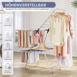 Kétszintes ruhaszárító MEGA / Szürke