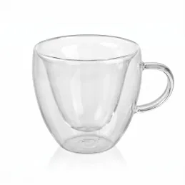 HEART 240 ml termos pohár kávéhoz / Átlátszó