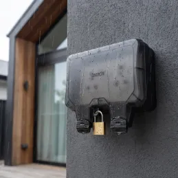 Kültéri elektromos aljzat GARDENIA SCHUKO 2x230V / Matt fekete