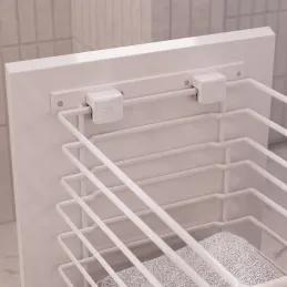 Kihúzható szennyestartó kosár ajtóra szerelhető, csillapítással ALO / Matt fehér