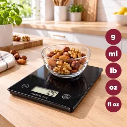 Konyhai digitális mérleg EASY COOK / Fekete