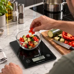 Konyhai digitális mérleg EASY COOK / Fekete