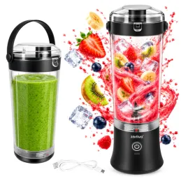 USB elektromos ARIANO turmixgép smoothie-hoz és koktélokhoz 600 ml / Fekete