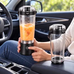 USB elektromos ARIANO turmixgép smoothie-hoz és koktélokhoz 600 ml / Fekete