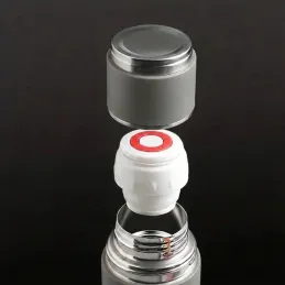 Dizájnos termosz 3 pohárral 400 ml / Szürke