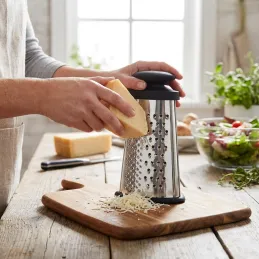 Rozsdamentes acél sajtreszelő / Rozsdamentes - fekete