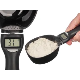 Konyhai merőkanál LCD kijelzővel és XXL mérleggel / Fekete matt