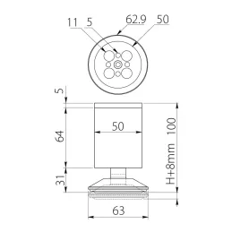 Bútorláb LASA / Alumínium