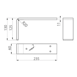 Bútorgyártó láb SORTE / Fényes króm