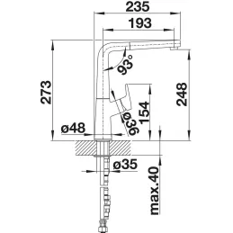 Blanco AVONA S csaptelep / króm / zuhanyfej